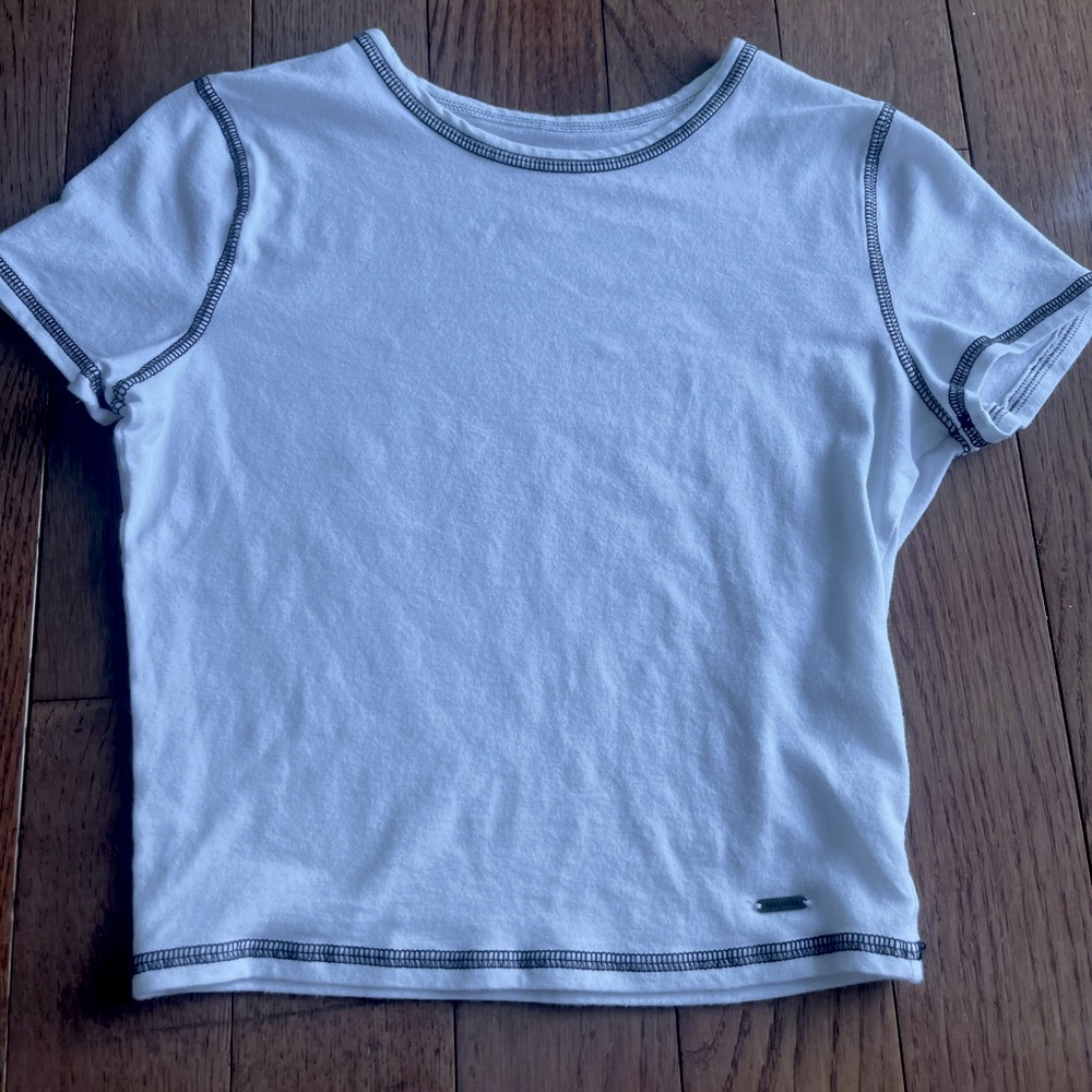 White Hollister baby tee